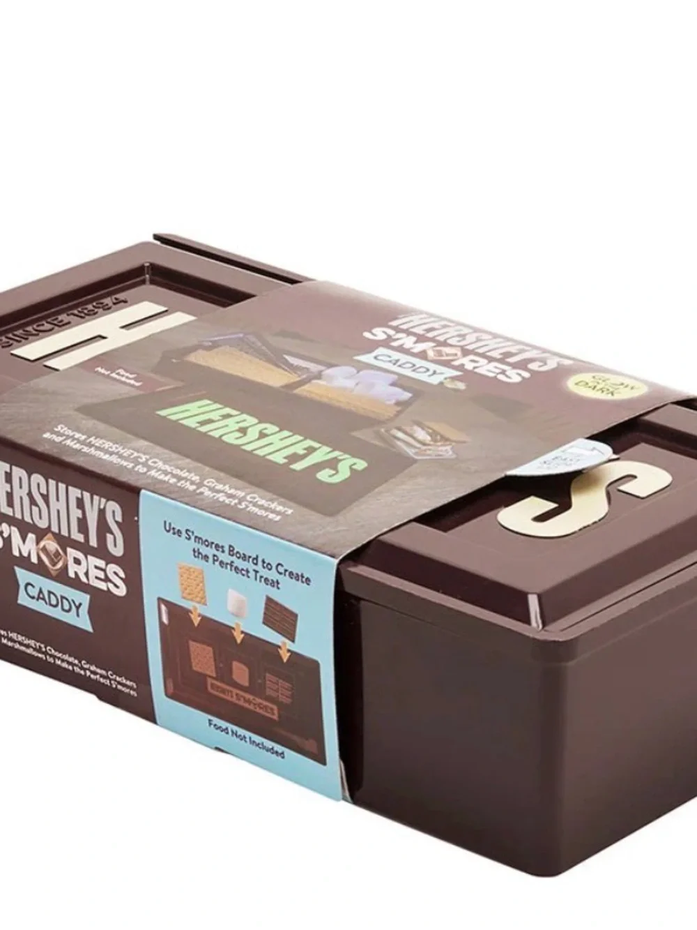 HERSHEYs s’mores caddy glowing the dark camping travel case NEW food storage